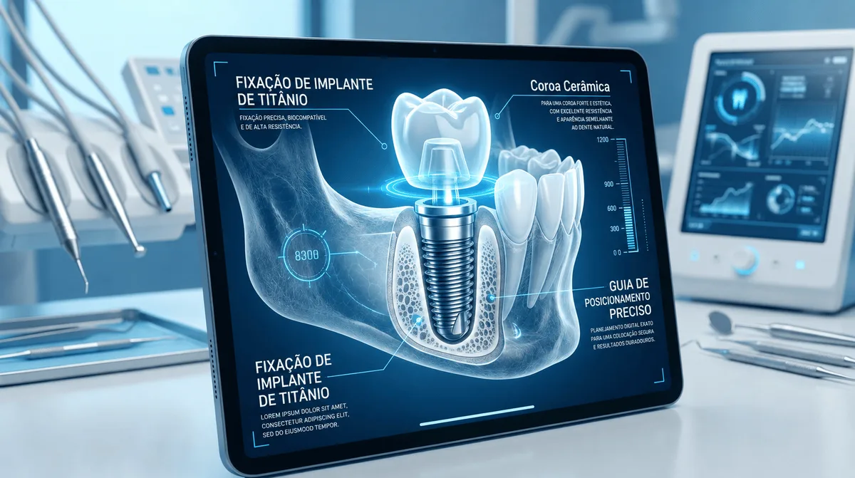 Diagrama de implante dentário